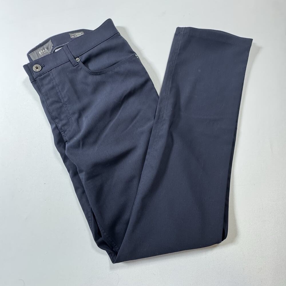 Brax Feel Good Cooper Regular Fit Navy Five-Pocket Stretch Chino Pants 34x34